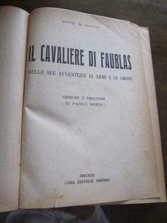 Il cavaliere di Faublas (1). Prezzo: 30 euro + eventuali spese di spedizion